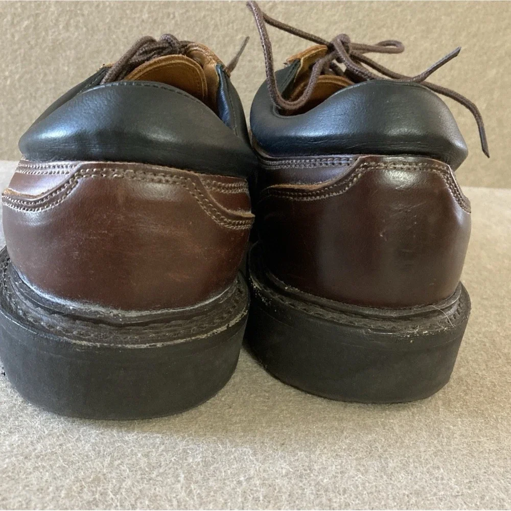 Alan‎ Edmonds Leather Oxford Shoes Sz 10.5 B Brown Vibram Sole Gumlite 90s Style